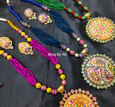 Tanjore Art Pendant Set