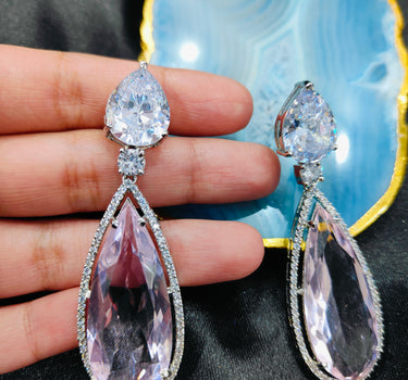 CZ Crystal Pink Earrings