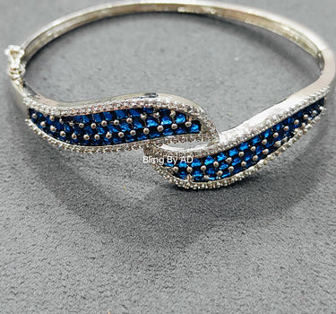 CZ Invisible Setting Blue Bracelet