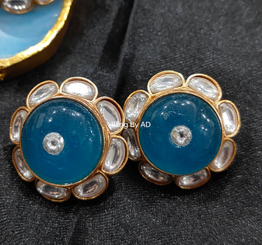 Kundan Natural Stone Studs