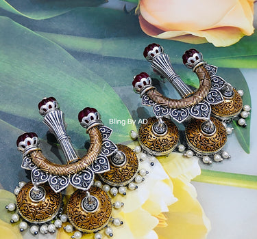 Amrapali Silver Dual Tone Earring