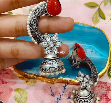 Amrapali SilverLook Alike Jhumki