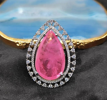 CZ Blush Doublet Ring