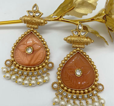 Amrapali Peach Earrings